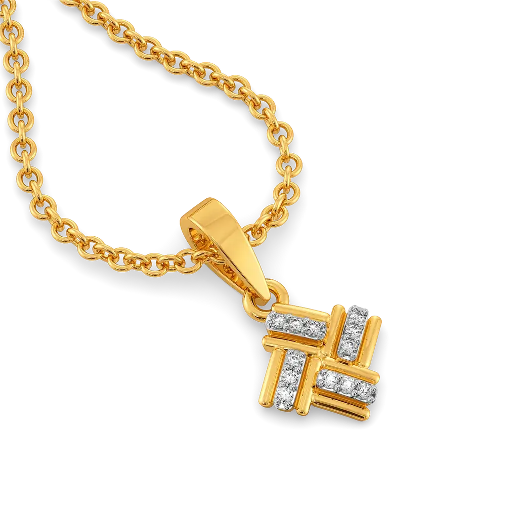 Matching the Stripes Diamond Pendant