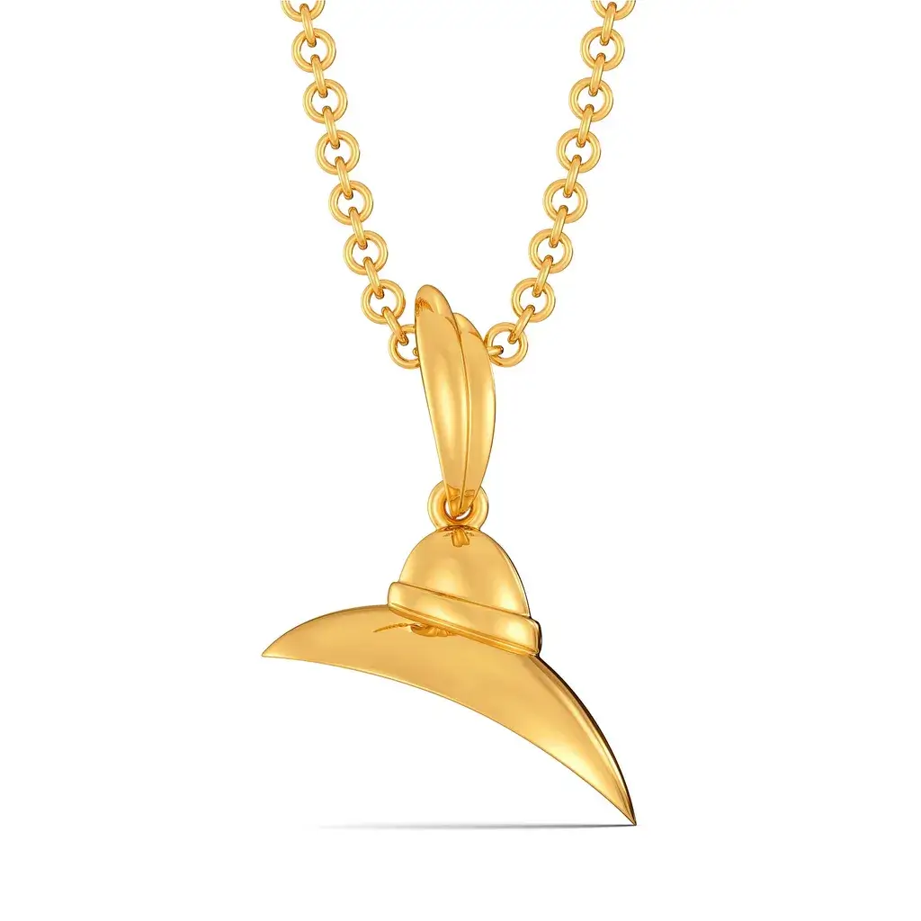 Fedora Finds Gold Pendant