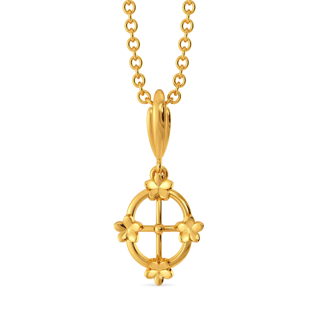 Laced With Elegance Gold Pendant