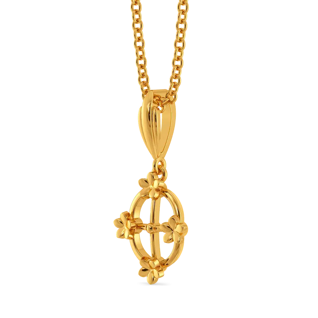 Laced With Elegance Gold Pendant