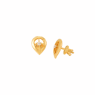 Teardrop Charm 18K Yellow Gold Diamond Earrings
