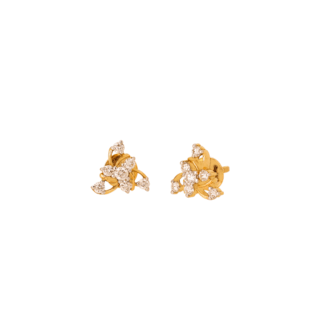 Aurelia Bloom 18K Yellow Gold Diamond Earrings