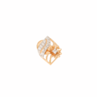 Radiant Crest 18K Rose Gold Diamond Earrings