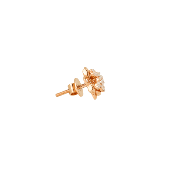 Roselle Blossom 18K Rose Gold Diamond Earrings Roselle Blossom 18K Rose Gold Diamond Earrings