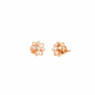 Roselle Blossom 18K Rose Gold Diamond Earrings