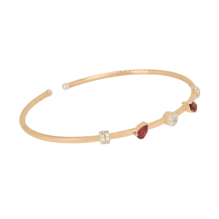 Crimson Glow Diamond & Ruby Bracelet