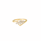 Geometric Grace 18K Yellow Gold Diamond Ring