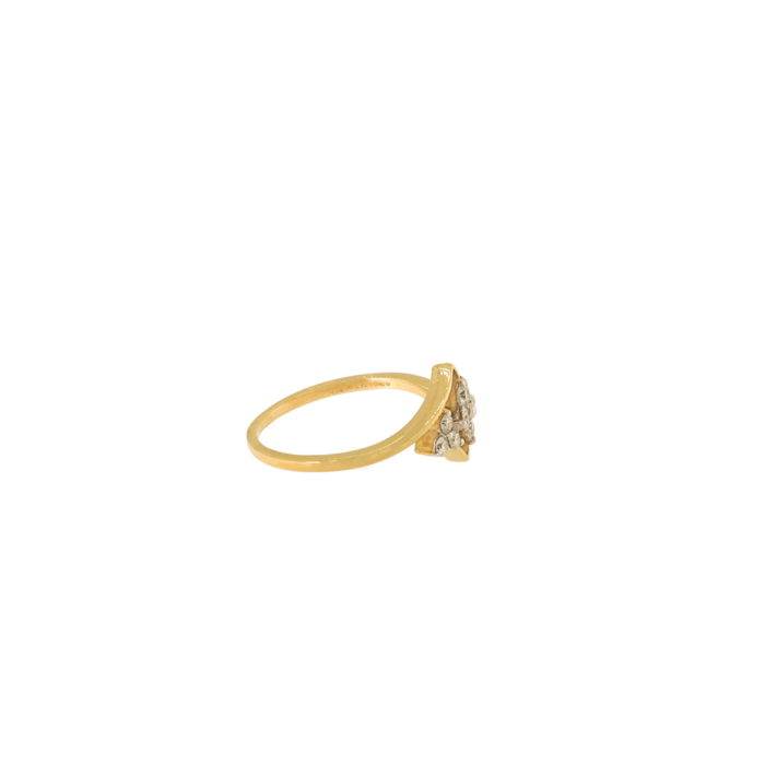 Geometric Grace 18K Yellow Gold Diamond Ring