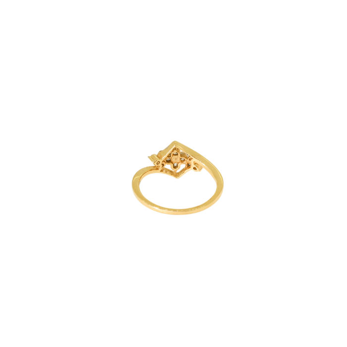 Geometric Grace 18K Yellow Gold Diamond Ring
