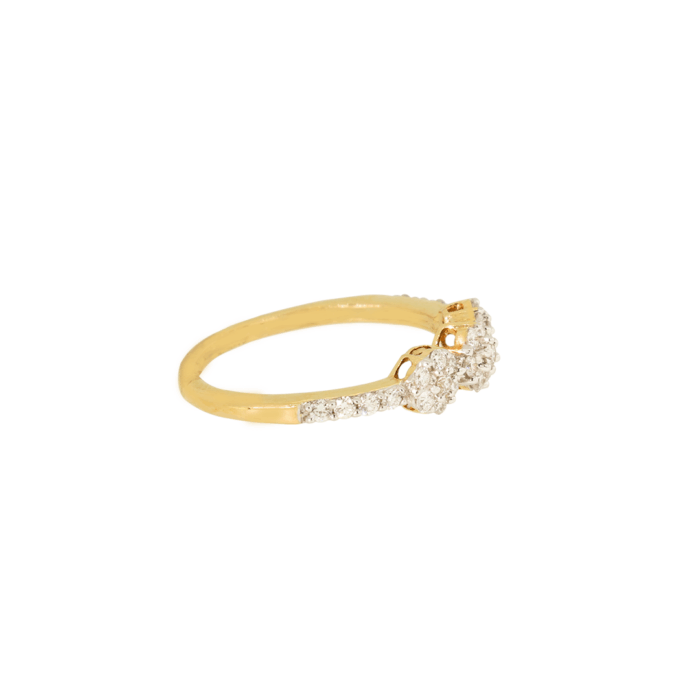 Trio Bloom 18K Yellow Gold Diamond Ring