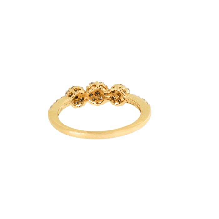 Trio Bloom 18K Yellow Gold Diamond Ring