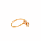 Floral Elegance 18K Rose Gold Diamond Ring