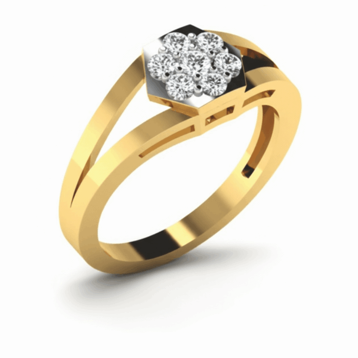 Majestic Cluster 18Kt Diamond Ring (DR-5590)