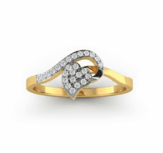 18Kt Heart-Shaped Diamond Ring – Symbol of Eternal Love