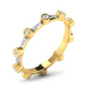 18Kt Dual-Tone Round Diamond Ring – Elegant Sparkle Collection