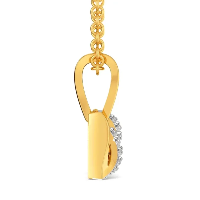Bound to Bow Diamond Pendant04 Bridal gold necklace from best jewellery shop in Bangalore