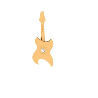 Rockstar Guitar Diamond Gold Pendant