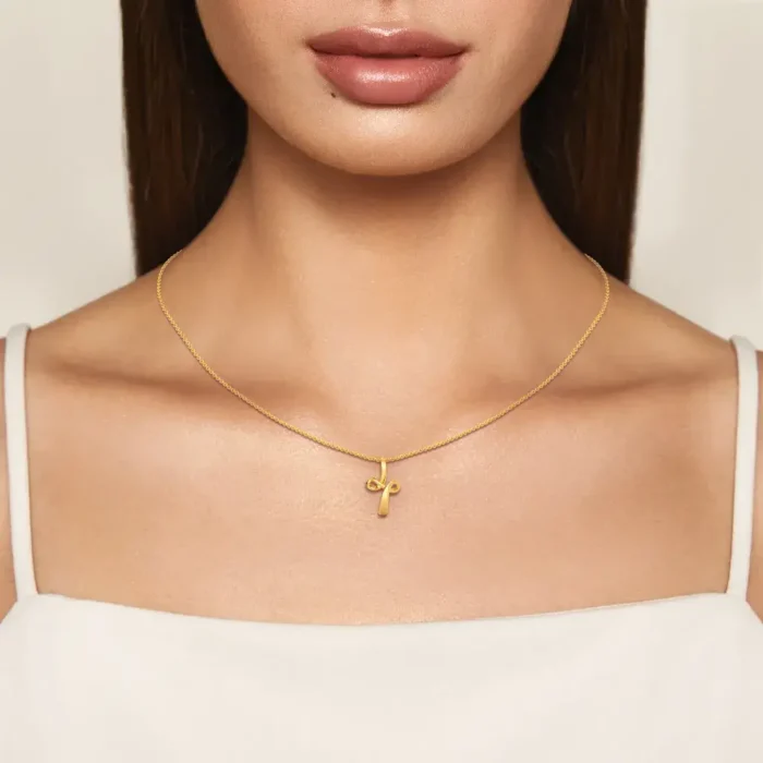 Twin Twirls Gold Pendant02 Bridal gold necklace from best jewellery shop in Bangalore