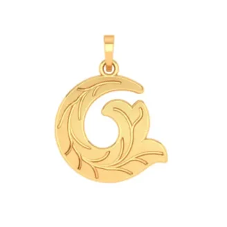Vintage Foliage Scroll Gold Pendant